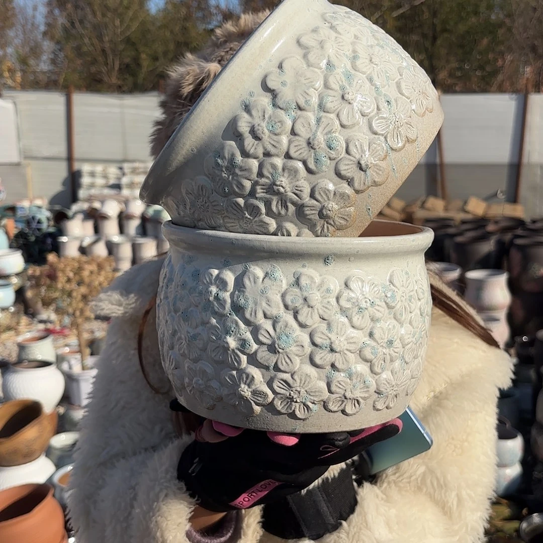 口径20高度15两个花花拼盘