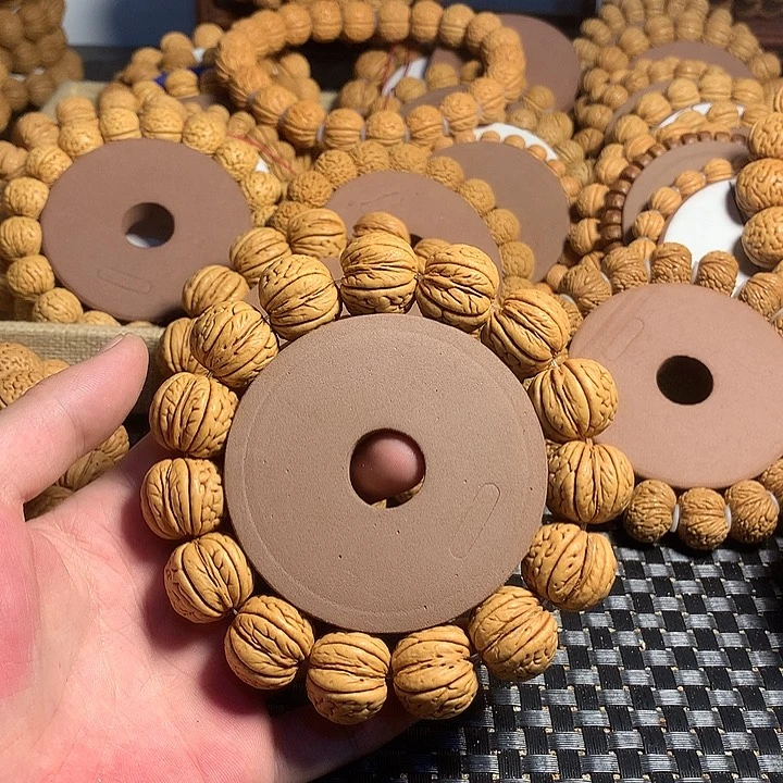 桃核手串孔***饱2#野生宽脐