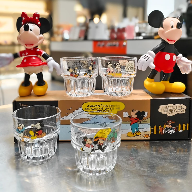 【乐园定制款】迪士尼限量透明玻璃杯果汁饮品喝水茶杯可爱咖啡杯