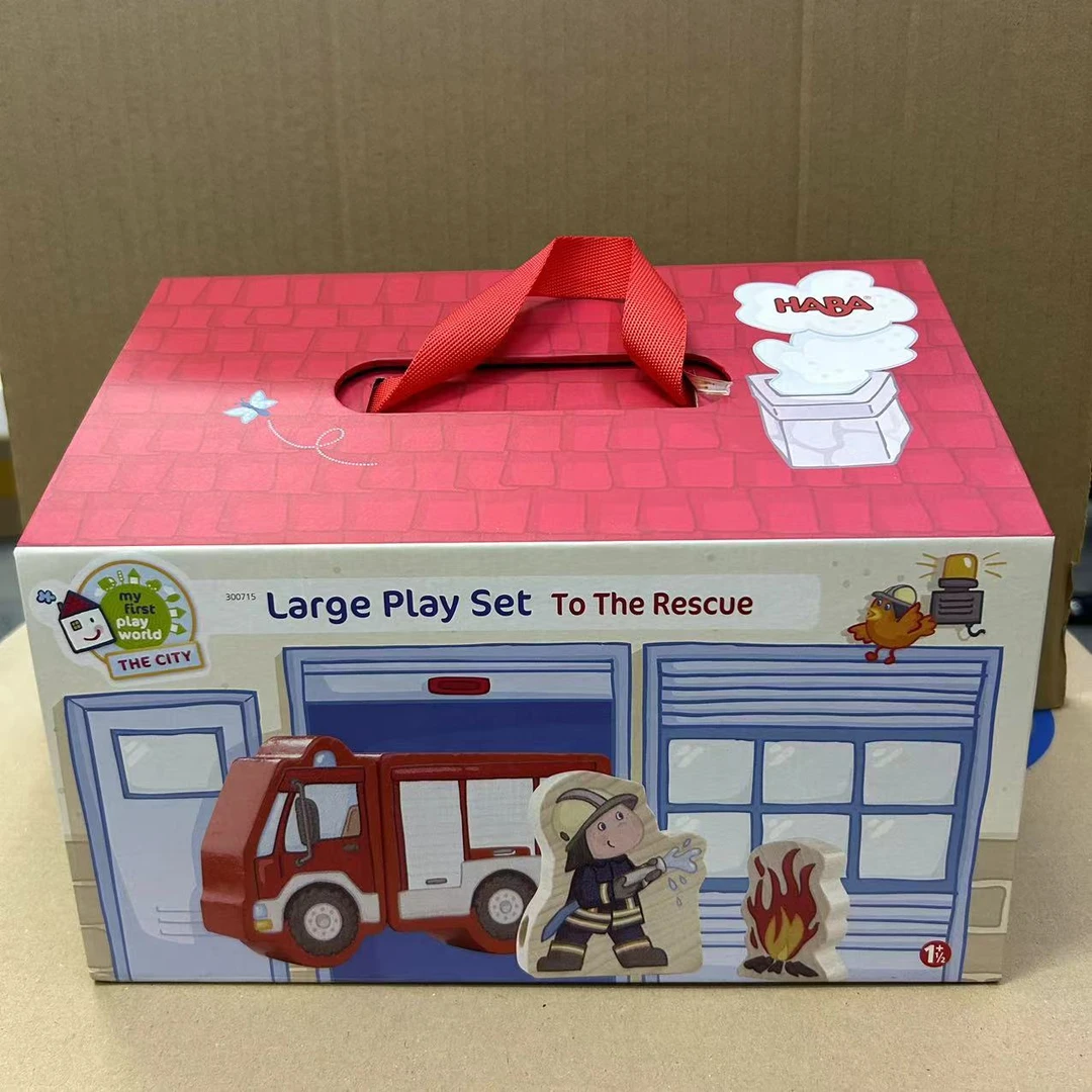 haba 消防员积木盒 300715 科学育儿玩具