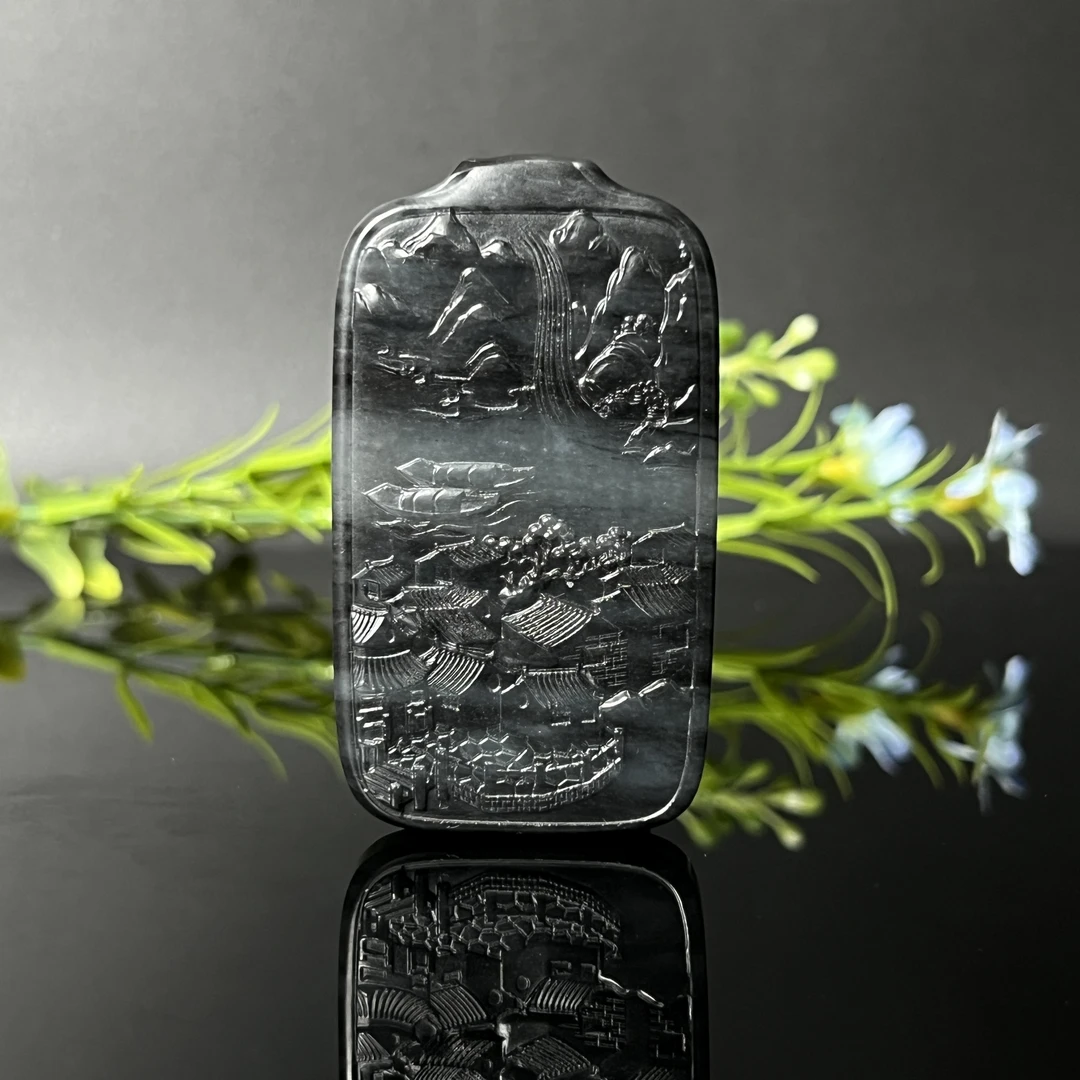 1228GC6605和田玉挂件