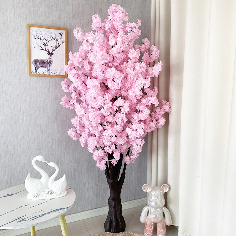仿真桃花树樱花仿生植物仿真花室内装饰落地大型假花盆景客厅摆设
