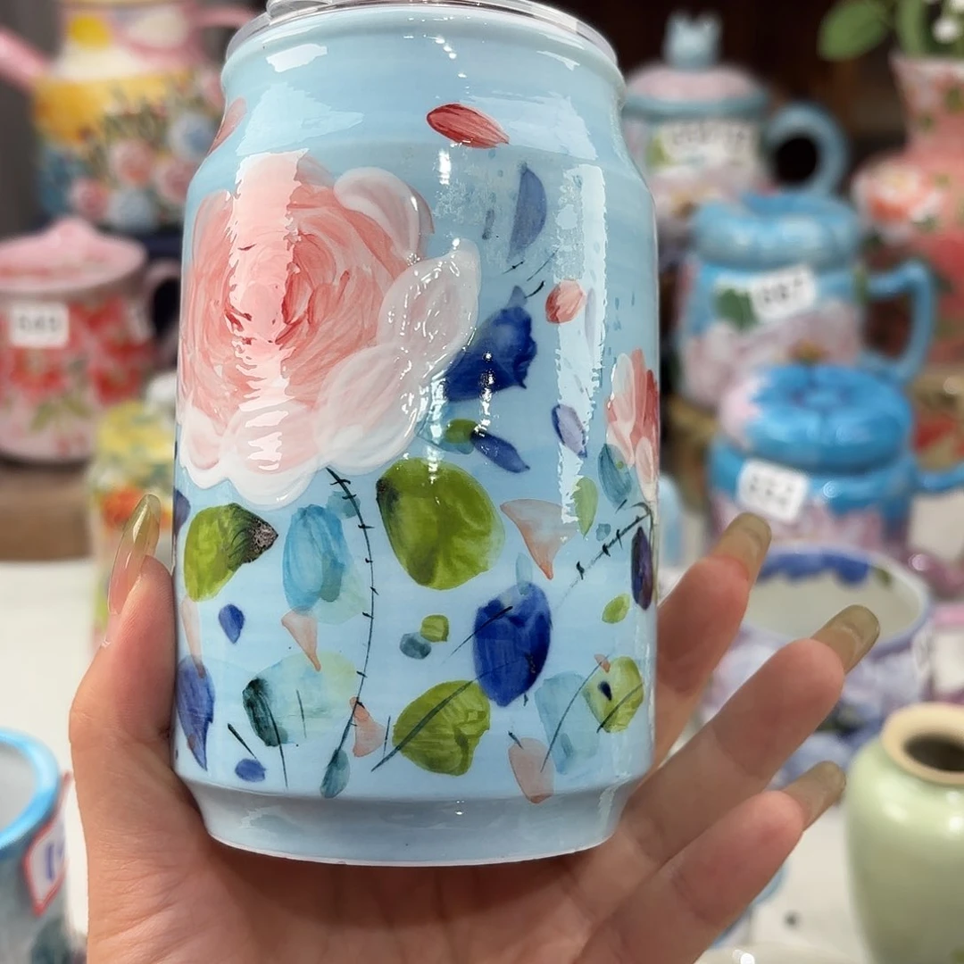 景德镇手绘高温釉下彩陶瓷茶具