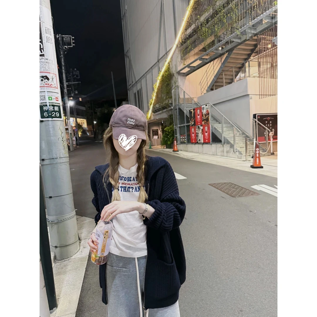 藏青色/黑色/米白拉链毛衣上衣