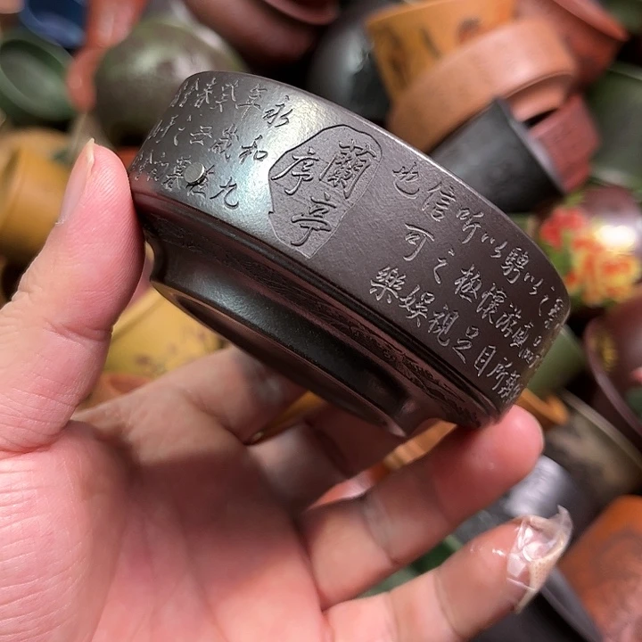 紫砂茶杯全手工紫砂主人杯