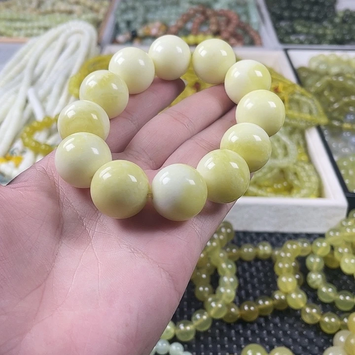 蛇纹石玉未镶嵌手链