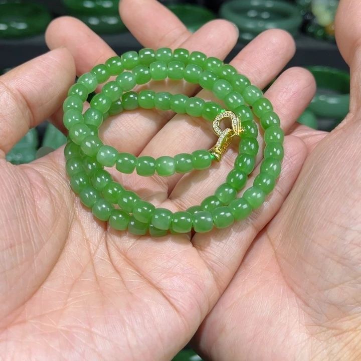 和田玉（碧玉）手链未镶嵌