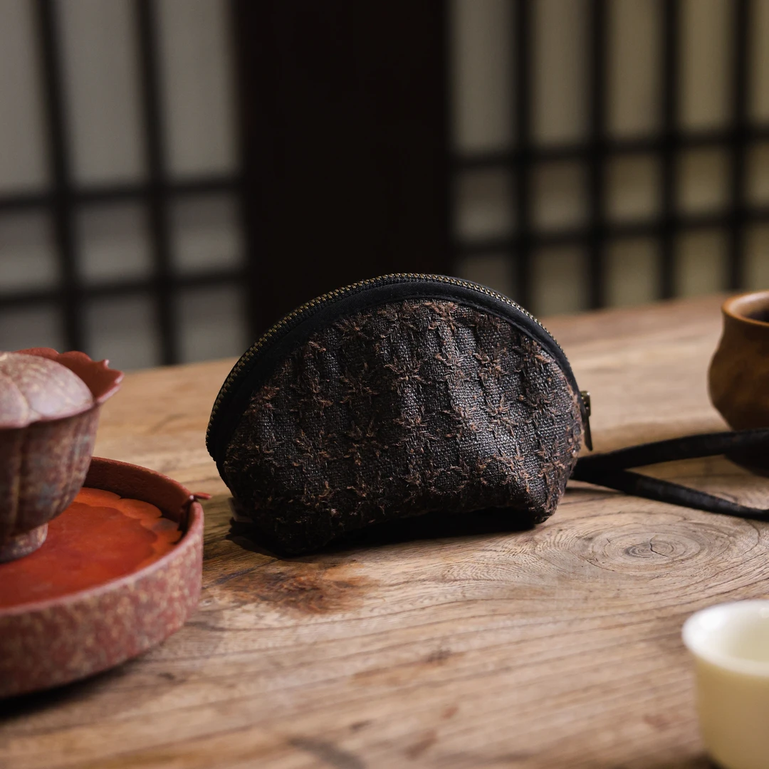 小号雪花纹贝壳收纳包尺寸13.5*6.5*8.5（慢蓝S0258）