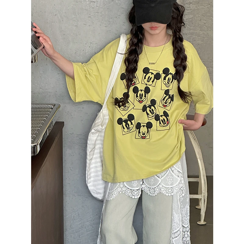 K28175女童短袖T恤2025夏装新款儿童时尚上衣半袖女大童春夏休闲t