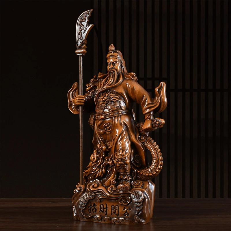 祥龙关公武财神爷关羽关二爷摆件关公像公司客厅家用