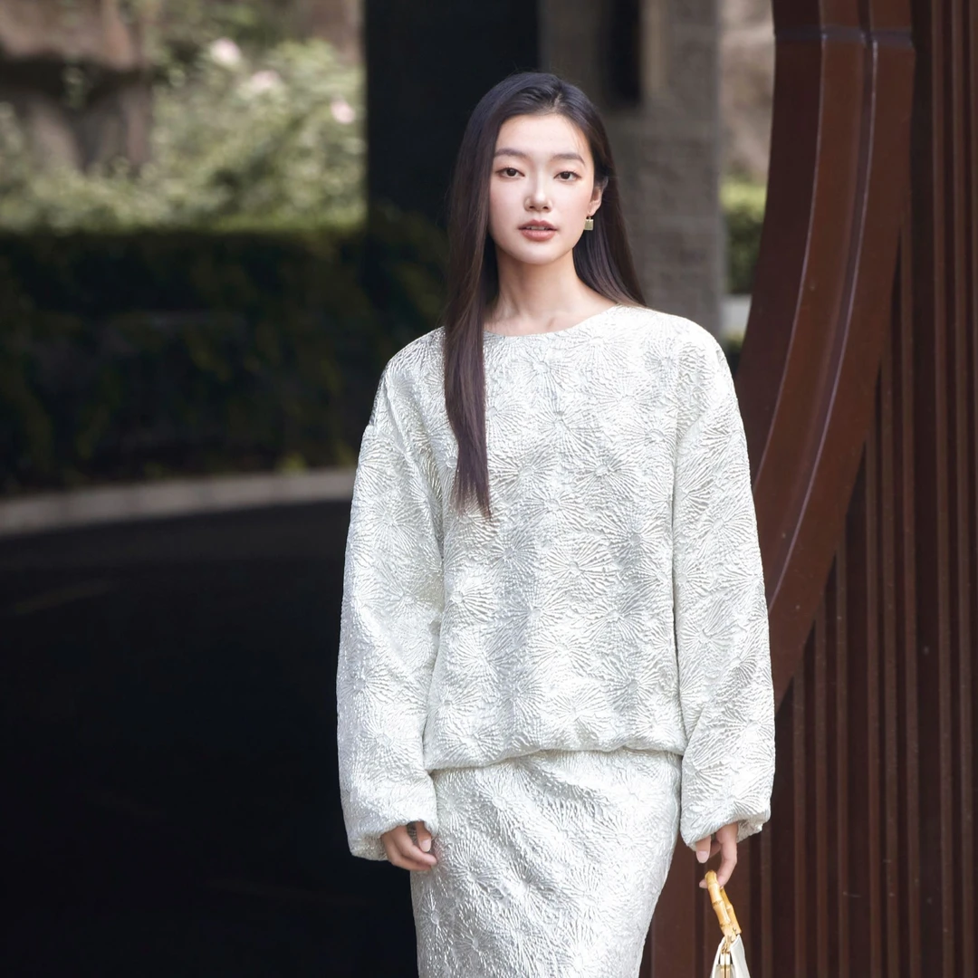 WIWH 肌理纹花色衬衫