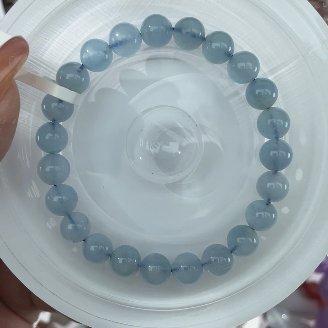 水晶手串未镶嵌022海蓝宝8m+