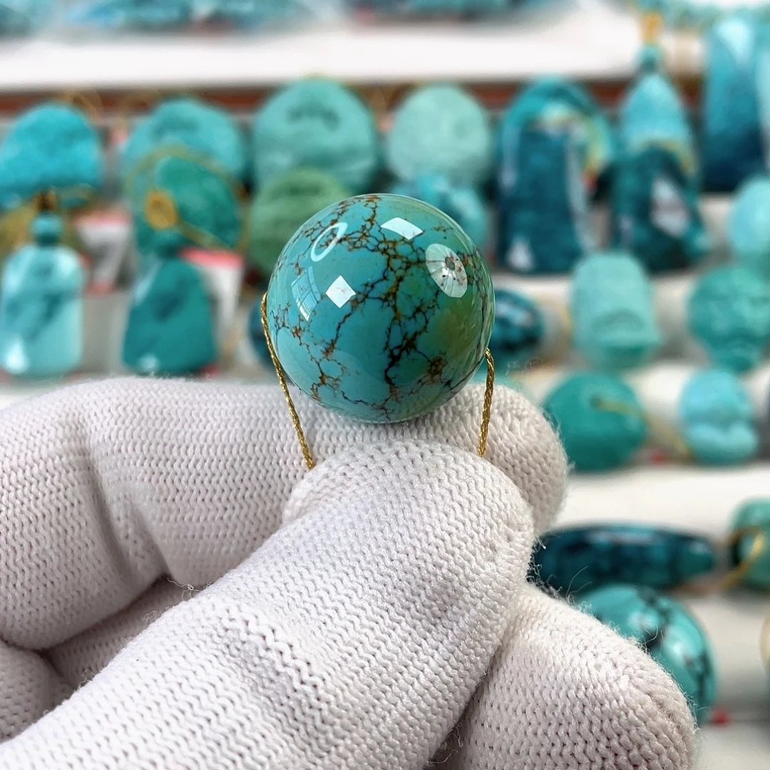 绿松石未镶嵌车挂尺寸20.6