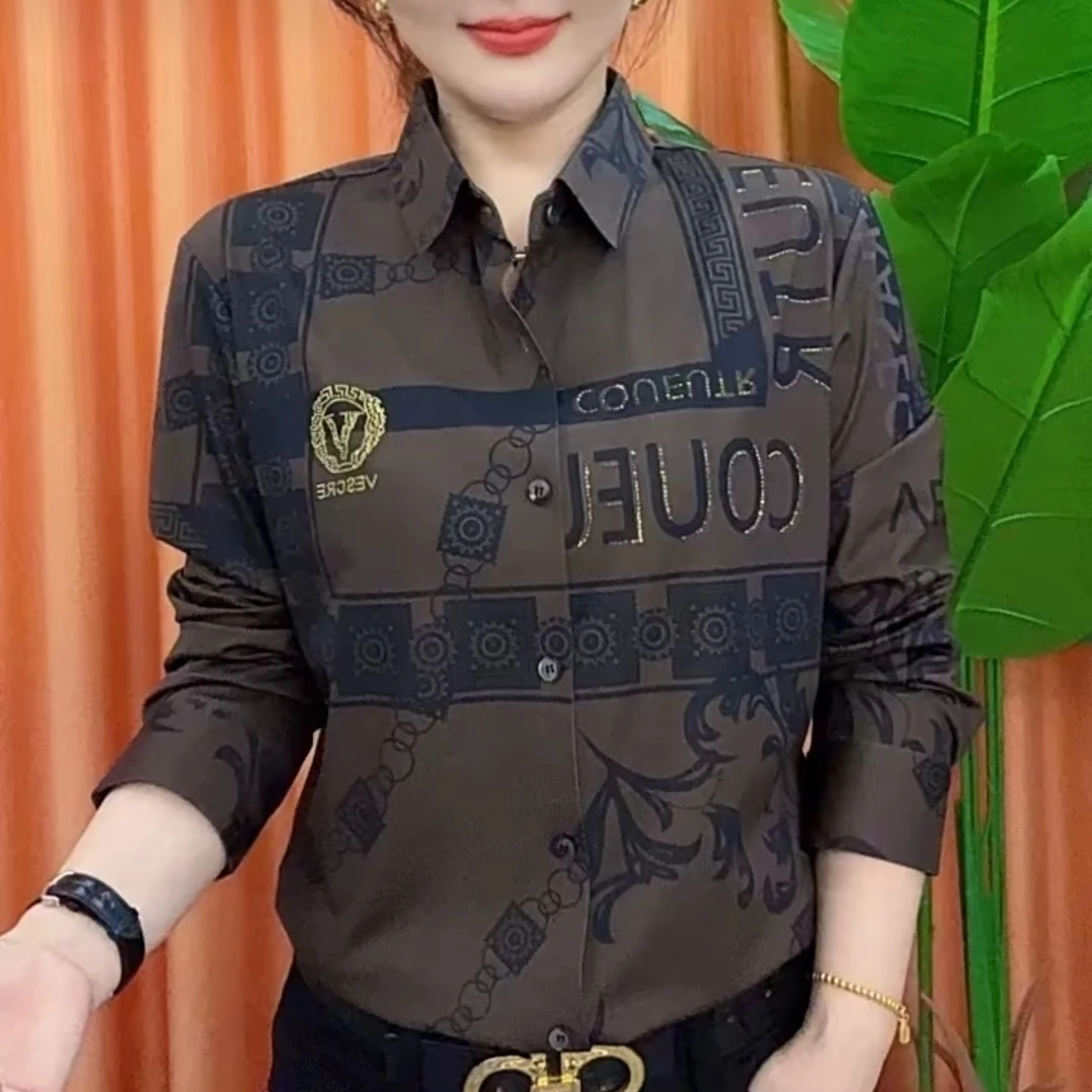 2025春季休闲字母百搭男士长袖衬衫