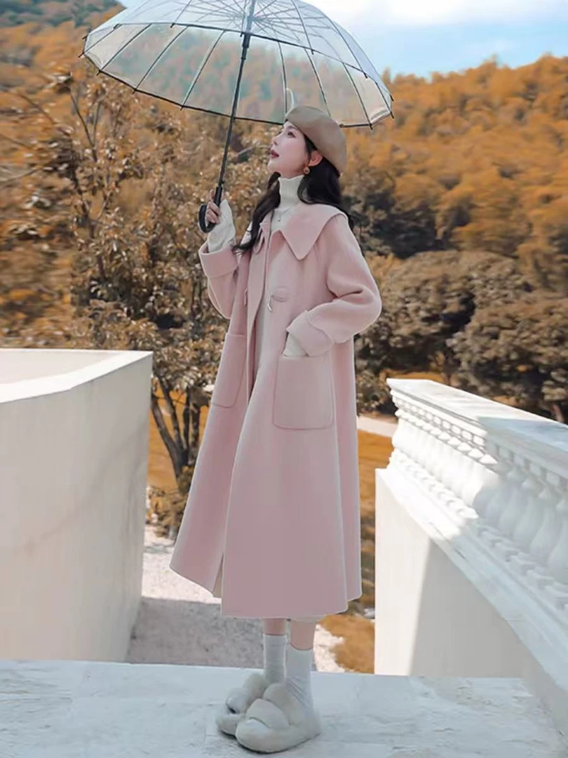 【李姑娘专属】9802高级感娃娃领中长款