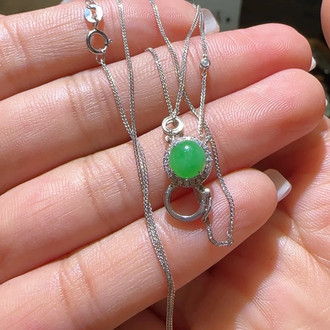 【闪购商品】翡翠颈饰18K金镶嵌缅甸