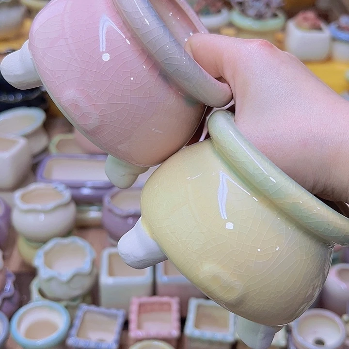 红陶陶瓷花盆当场满12包邮