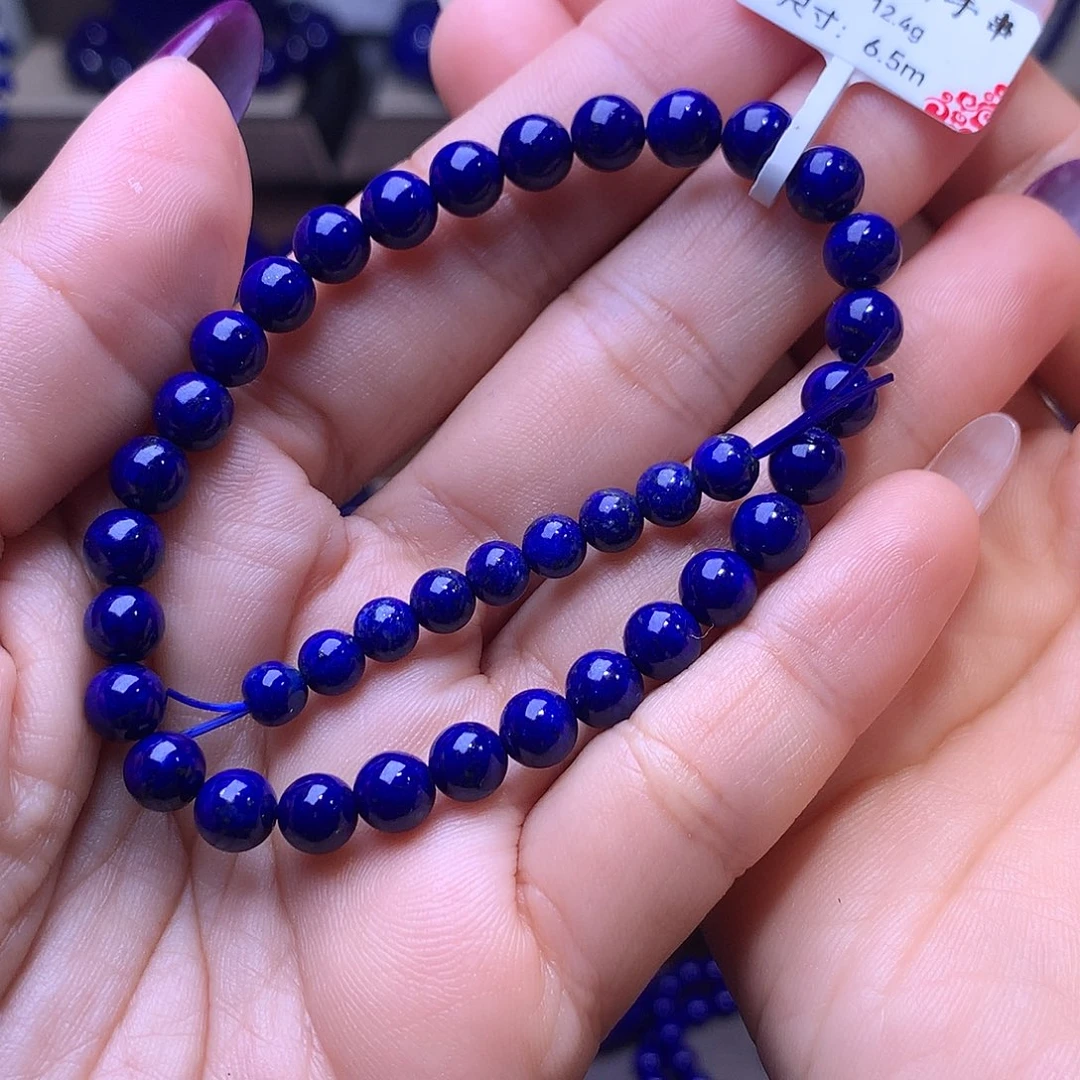 言***早青金石未镶嵌6.5m黑加仑