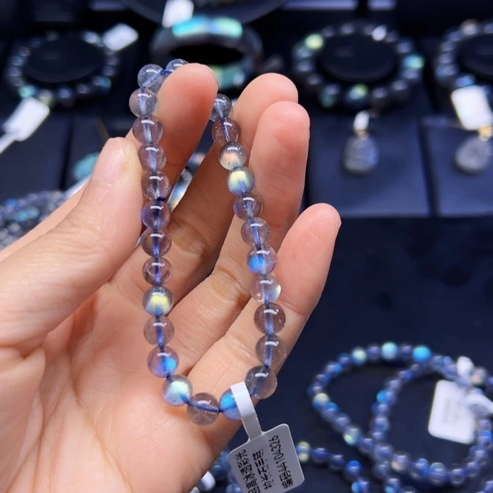 拉长石手串未镶嵌藏*7左右