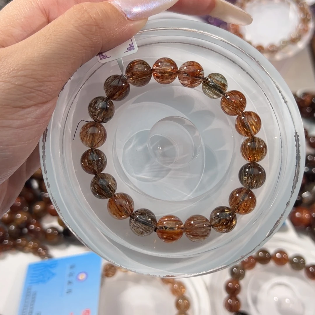 水晶手串未镶嵌黑金超七10
