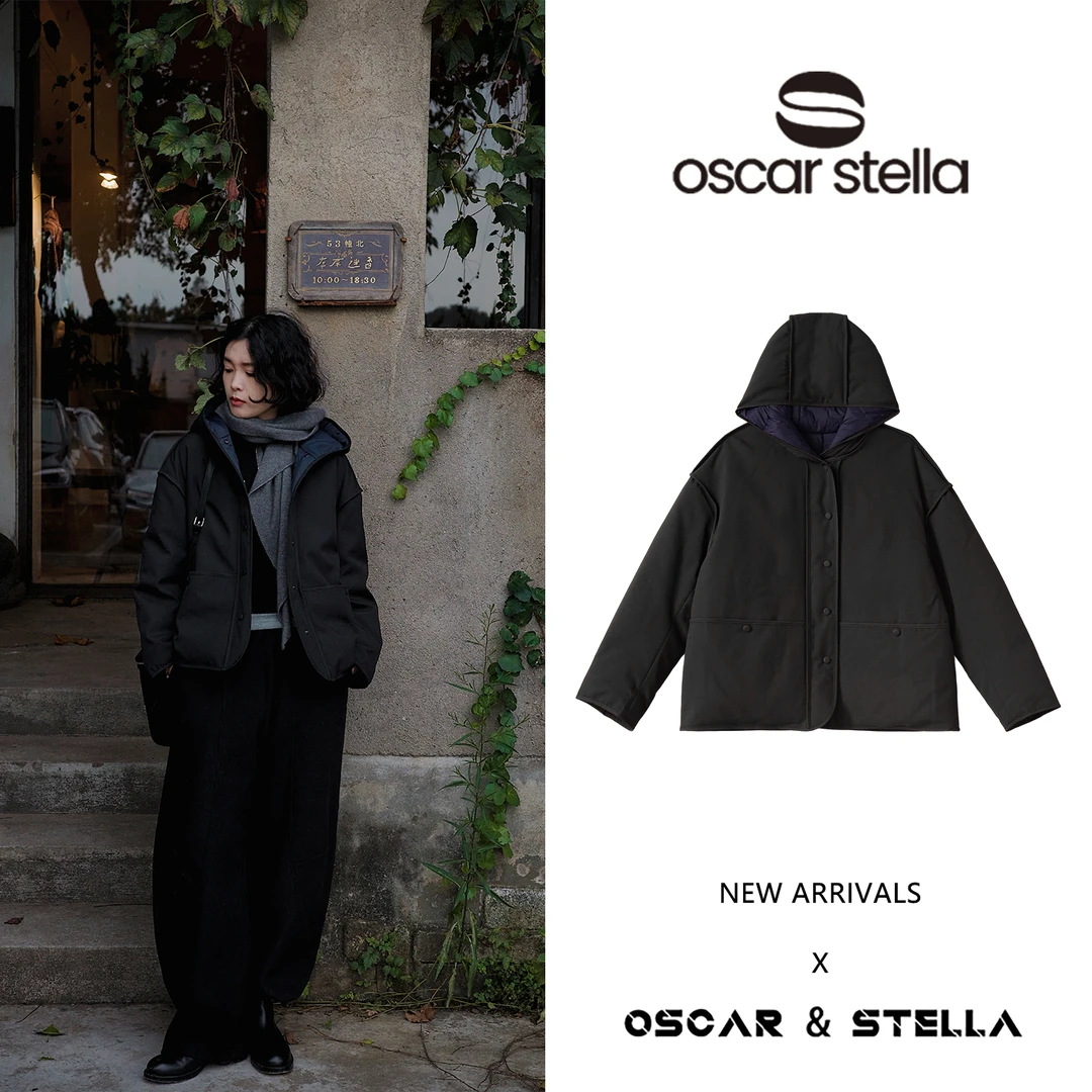 OSCAR&STELLA【肖邦】百搭保暖鹅绒连帽两面穿休闲羽绒服41-51014