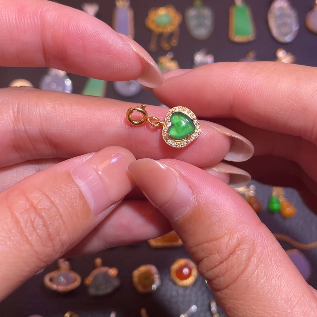 翡翠银S925镶嵌颈饰