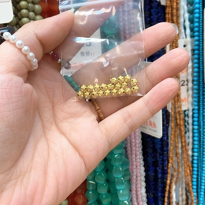 玛瑙/玉髓手串足金镶嵌