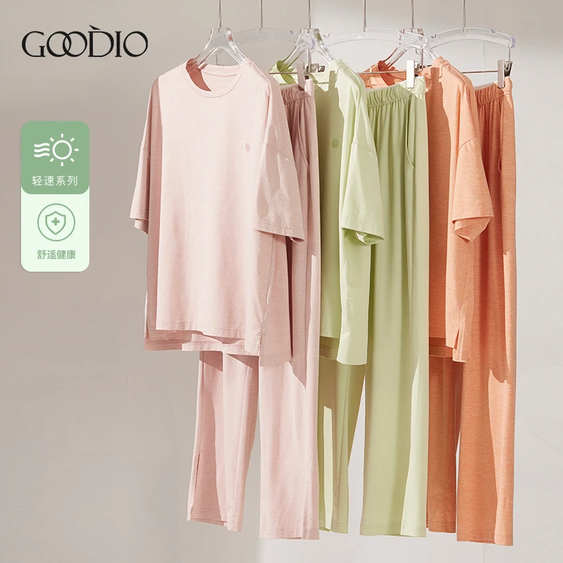 Goodio/歌帝轻速网眼短袖长裤女套装  GDB0466