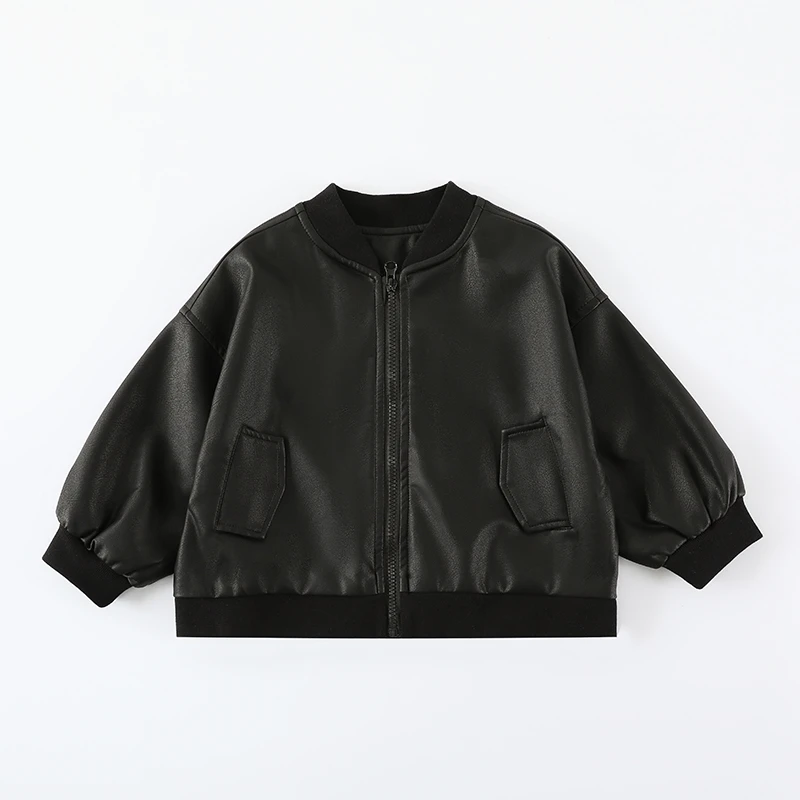 SCBEBE儿童皮衣夹克2025春秋新款夹克外套户外炸街上衣AW916