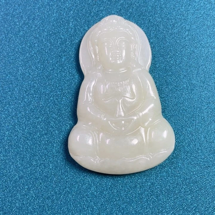 和田玉吊坠(不含链)未镶嵌F****隐观音吊坠