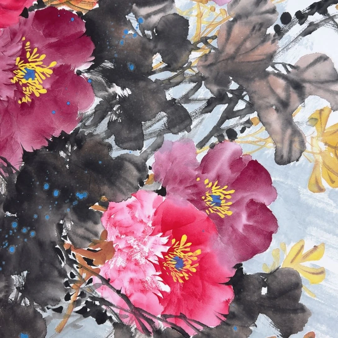 国画纯手绘山水花鸟作品