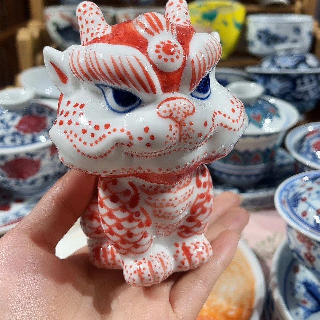 行***.瓷杯子青花茶宠手绘