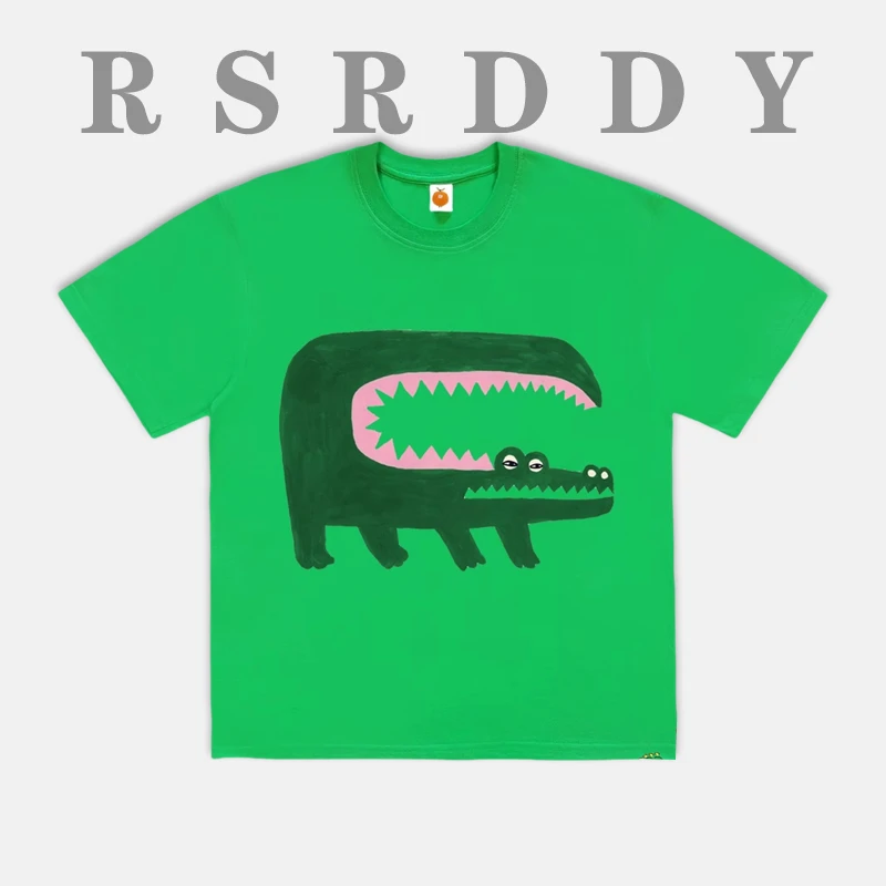 RSRDDY时尚潮流卡通插画小众短袖美潮设计感童趣夏季棉质短袖