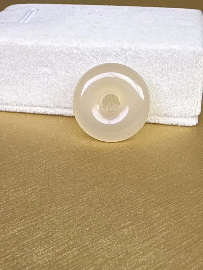 天然冰透玛瑙玉髓平安扣现货20mm