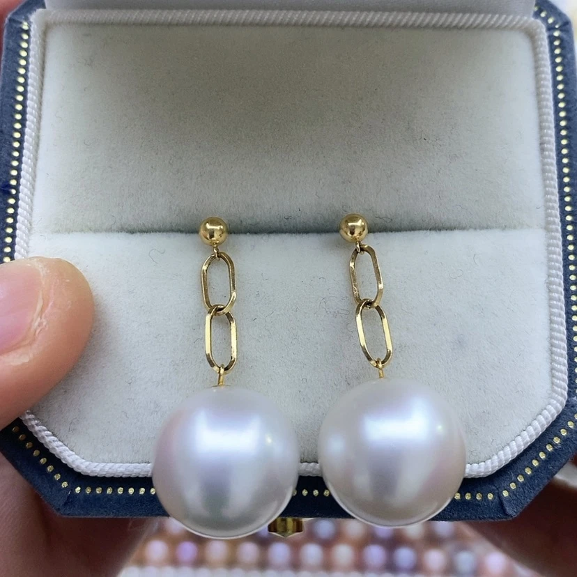 【闪购商品】淡水珍珠耳饰未镶嵌用****8定制13m'm回形针耳线