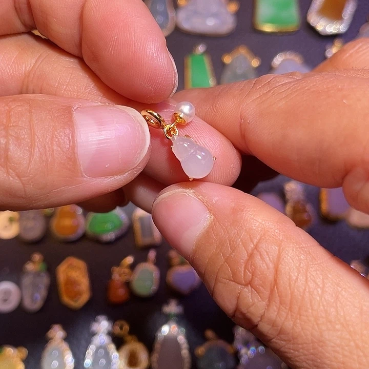 翡翠银S925镶嵌颈饰