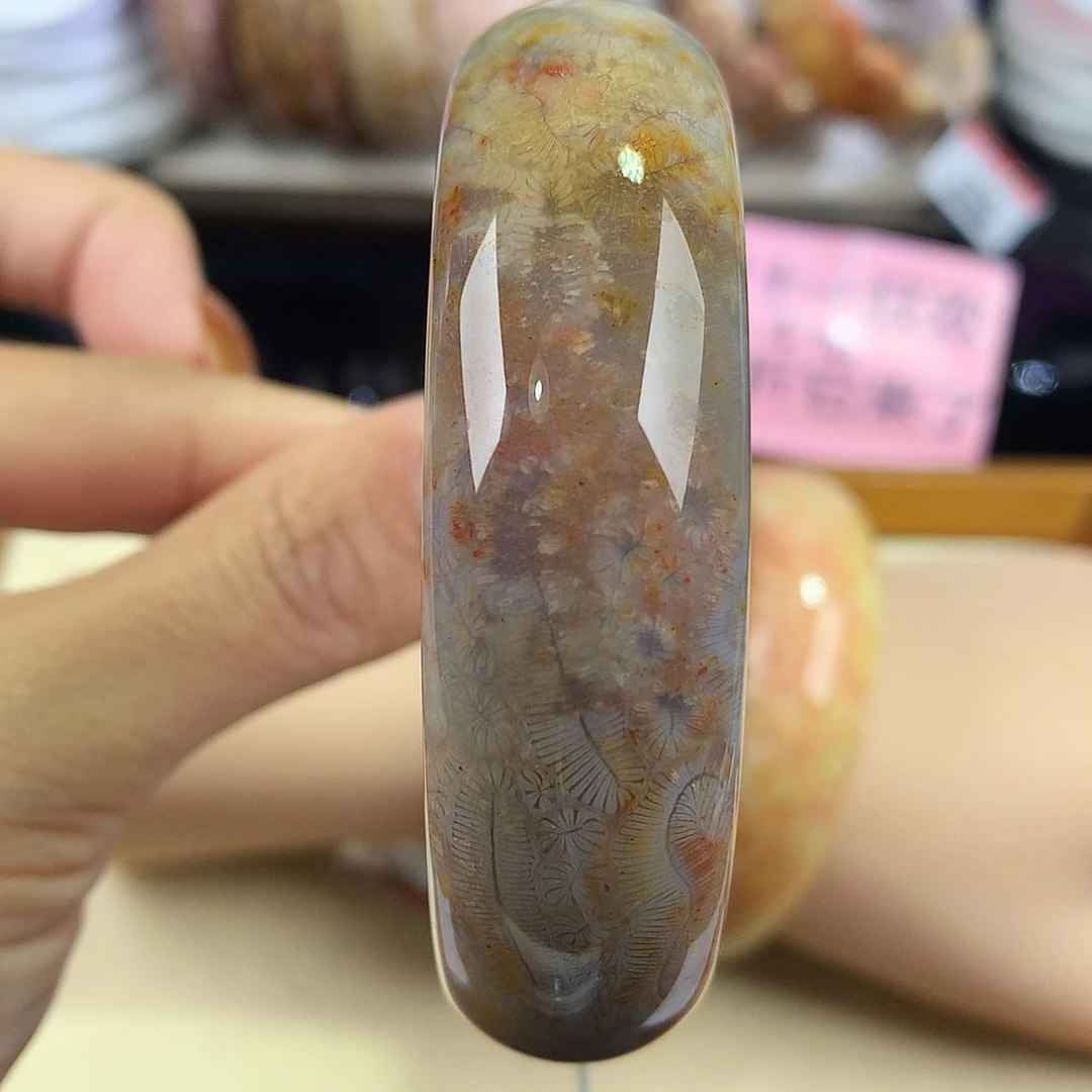 硅化珊瑚（珊瑚玉）未镶嵌吊坠(赠链)47号56圈口