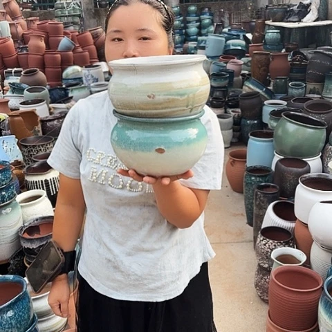 16口13高瑕疵两个盆。