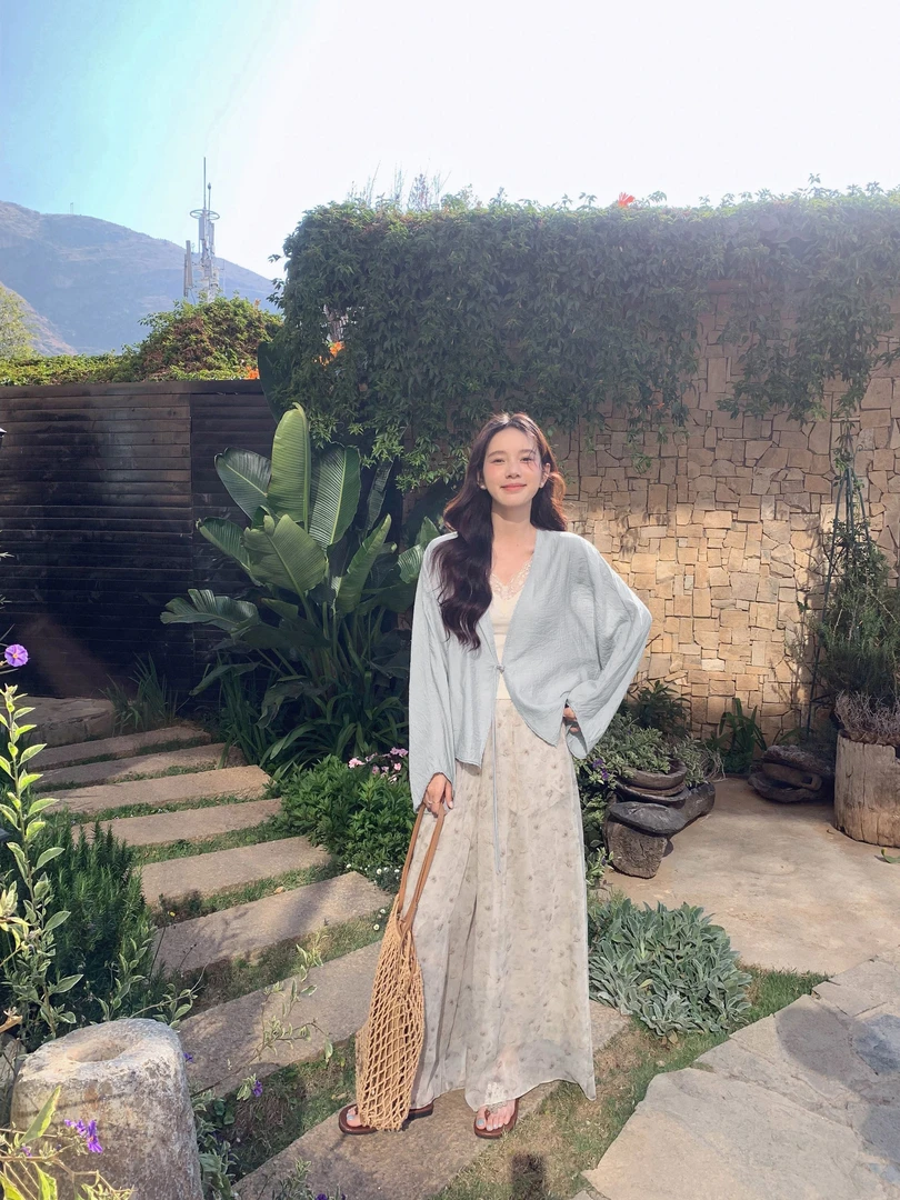 瞌睡兔印花松紧休闲裤女夏季慵懒风宽松遮胯阔腿长裤子