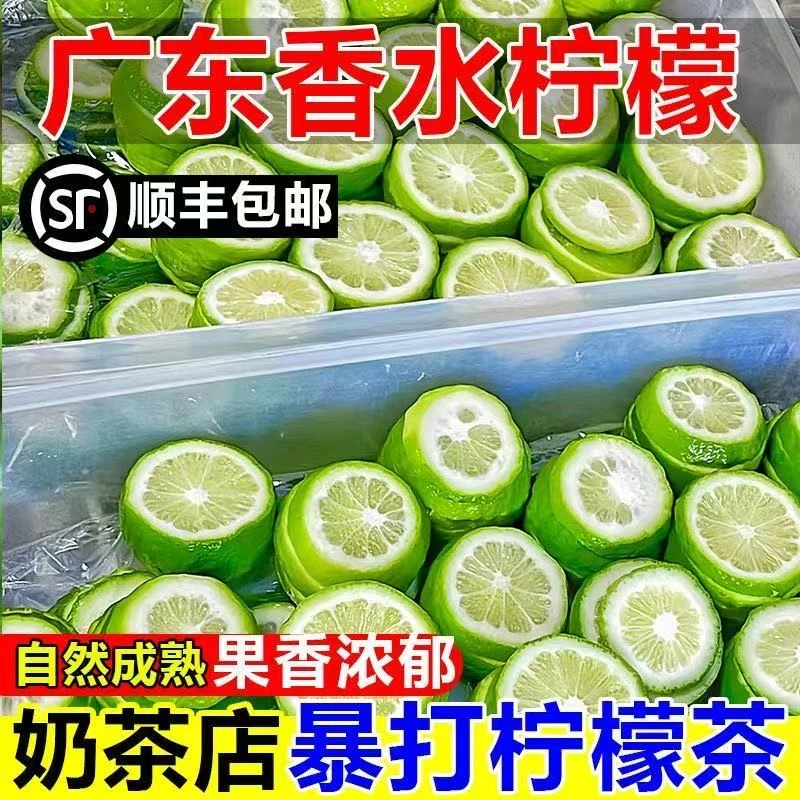 广东香水青柠檬现摘新鲜水果10斤酸甜榨汁切片泡水调味精选一级果包邮广东省