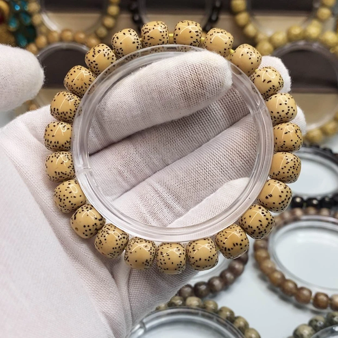 【闪购商品】星月菩提手串9×10一物一图原生态同枝顺白双留白