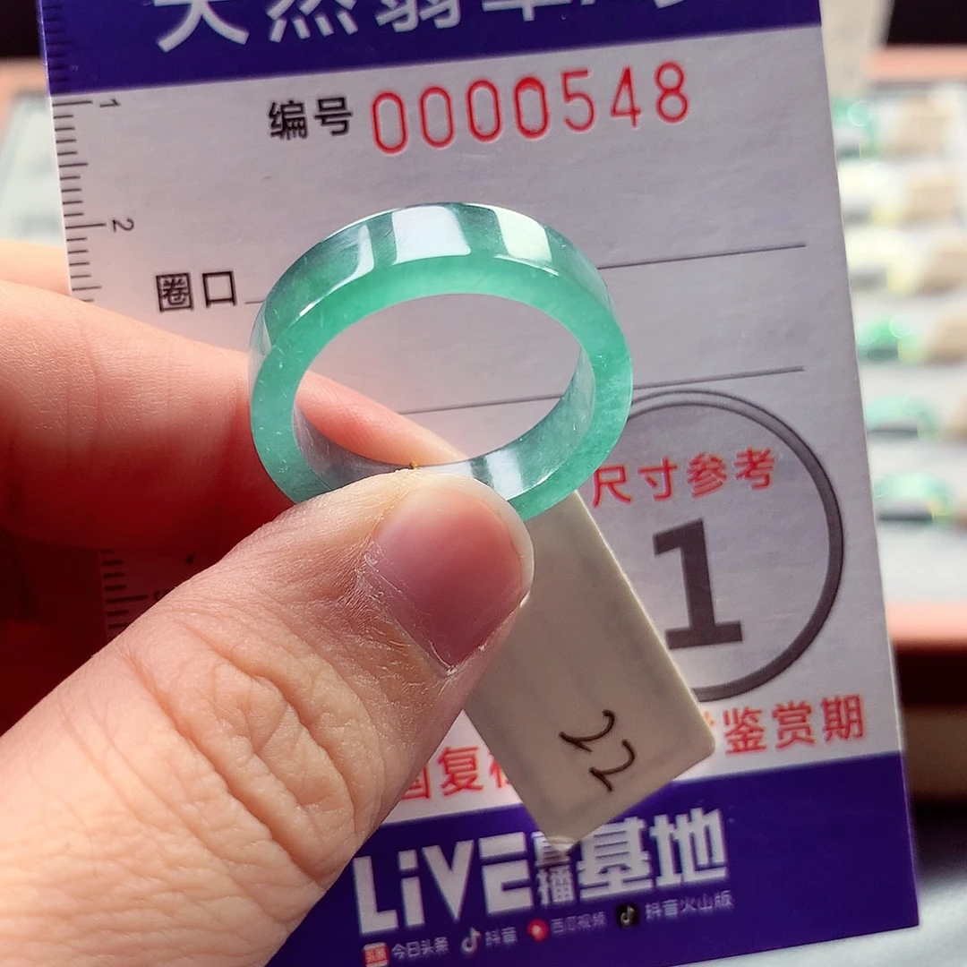 未镶嵌戒指翡翠22号