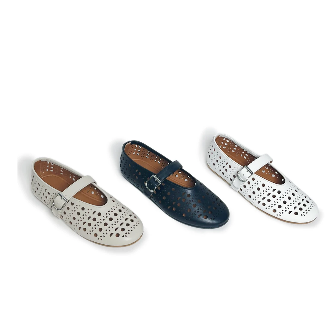 玛丽珍镂空透气时尚休闲一字扣女鞋