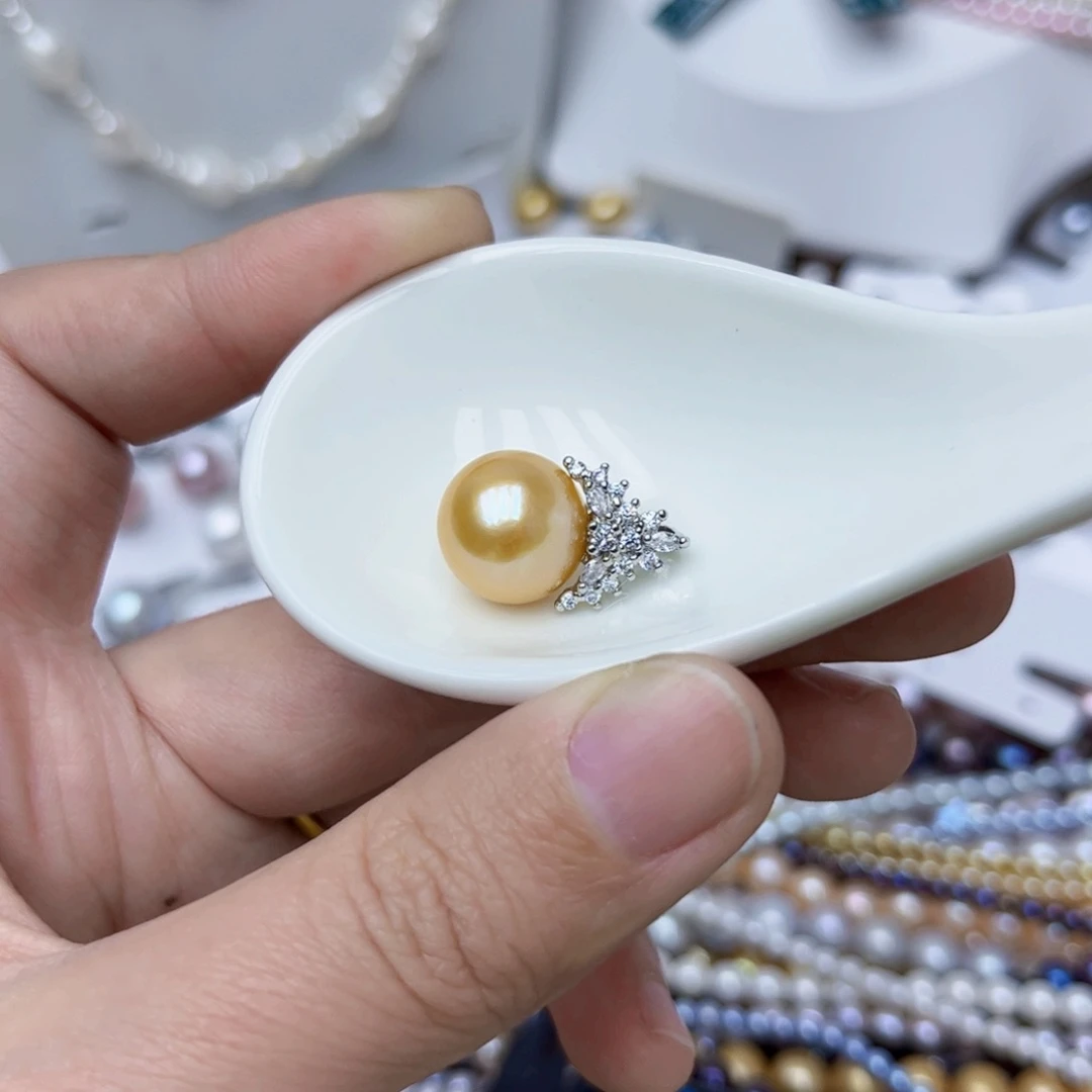 淡水珍珠颈饰银S925镶嵌