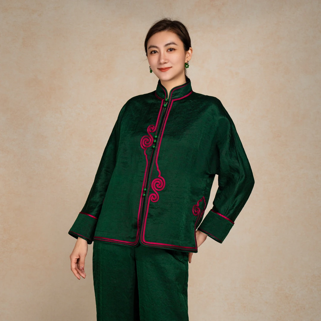 【栖香锦】香云纱 缎面龟 双面双穿