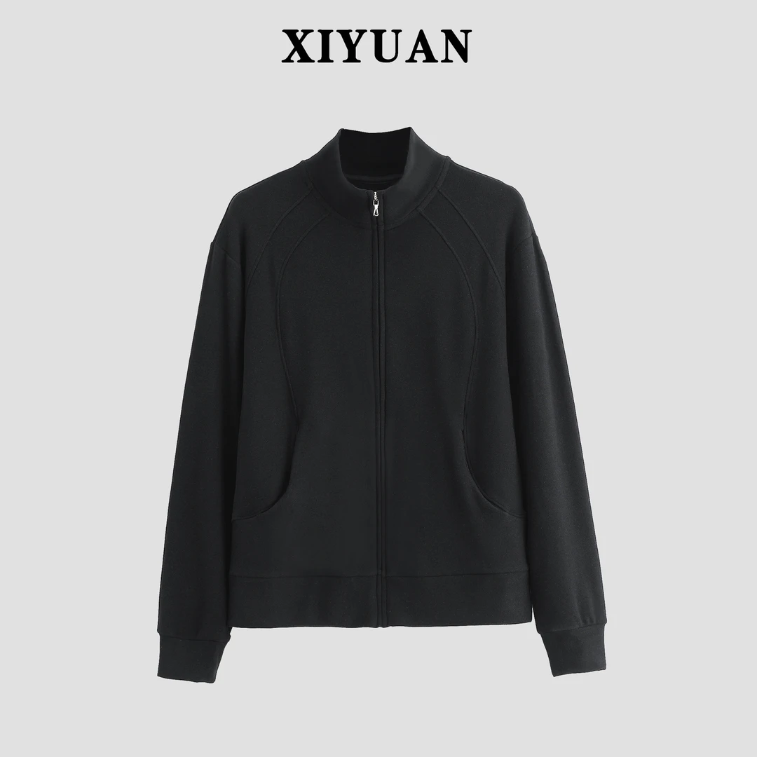 【67337-xy】长袖运动舒适户外休闲秋冬立领时尚百搭女士保暖短外套