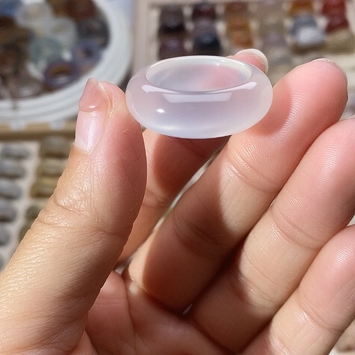 玛瑙/玉髓未镶嵌戒指B 6不退换港20内径19.1