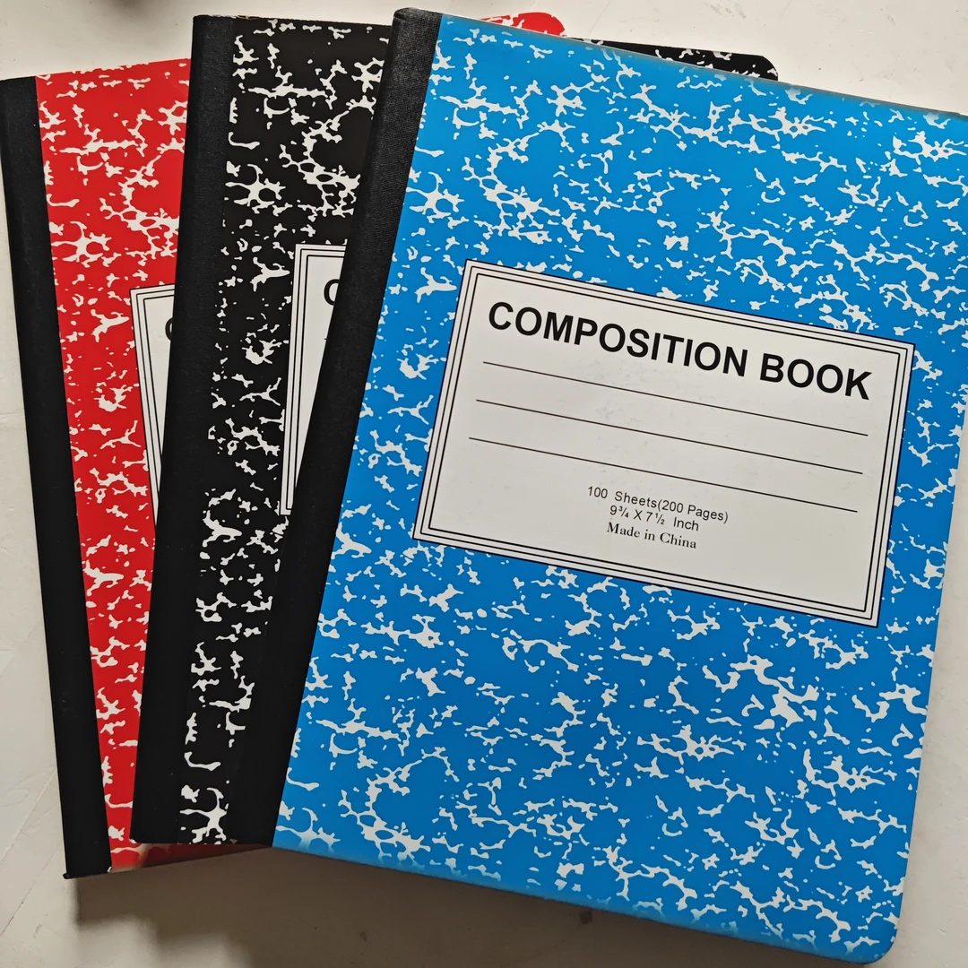 外贸尾货美式作文本雪花本奶牛本大理石本55克100张薄脆微阻尼