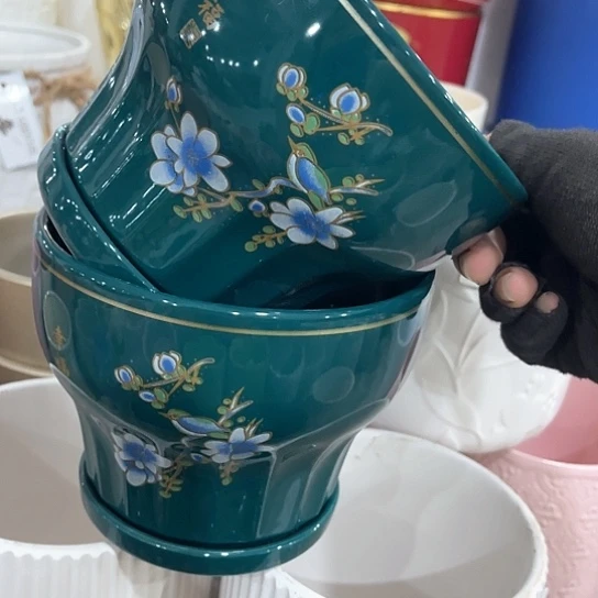 多肉绿植陶瓷花盆9.9包邮