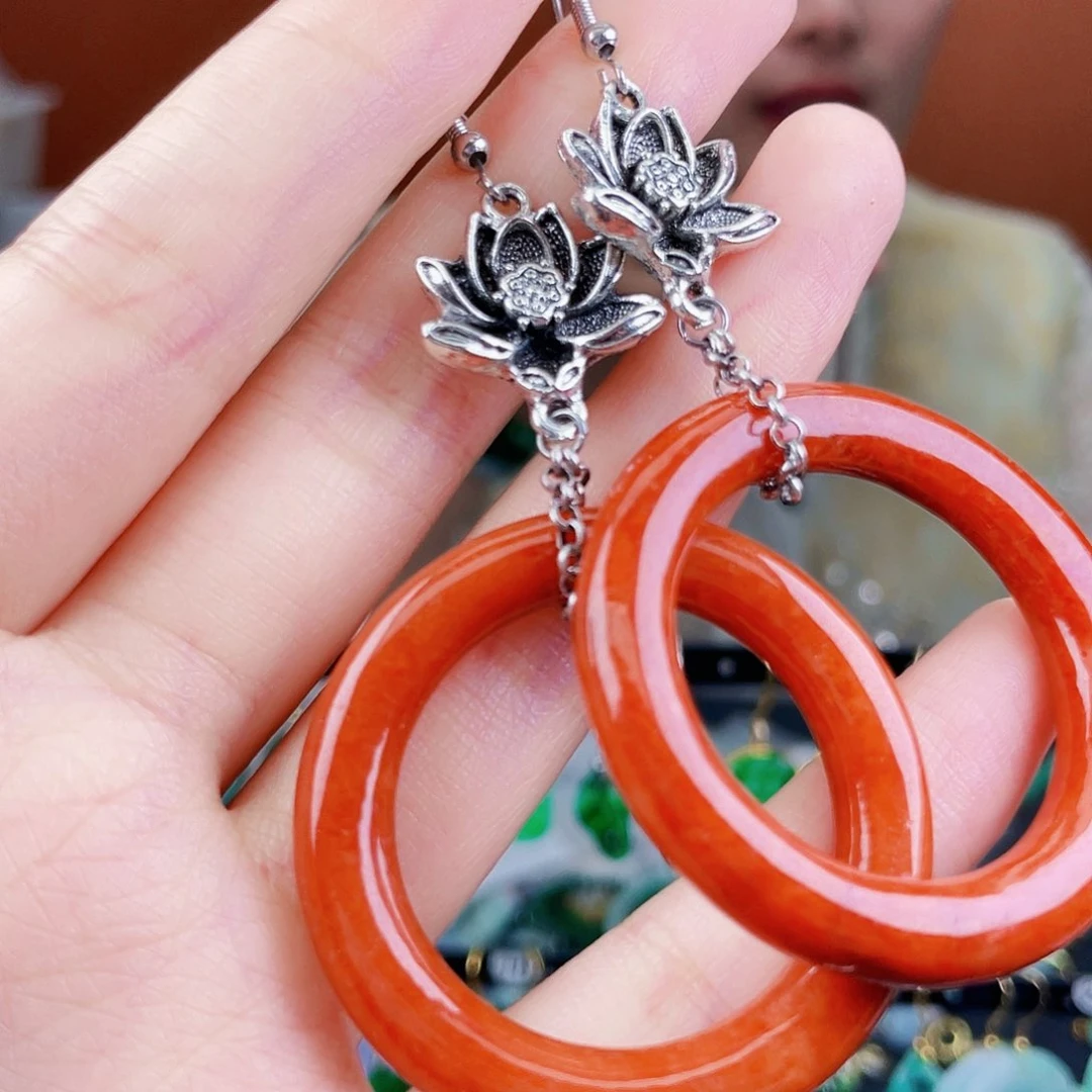 翡翠未镶嵌耳饰饰品